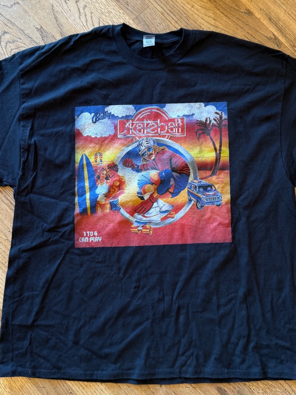 3XL  Retro 1980 SKATEBALL Skateboard t-shirt